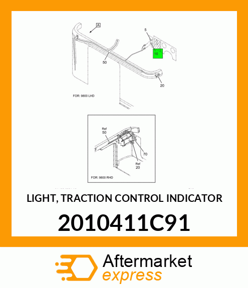 LIGHT, TRACTION CONTROL INDICATOR 2010411C91