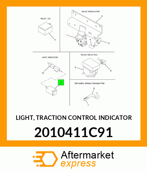 LIGHT, TRACTION CONTROL INDICATOR 2010411C91