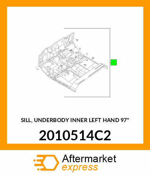 SILL, UNDERBODY INNER LEFT HAND 97" 2010514C2