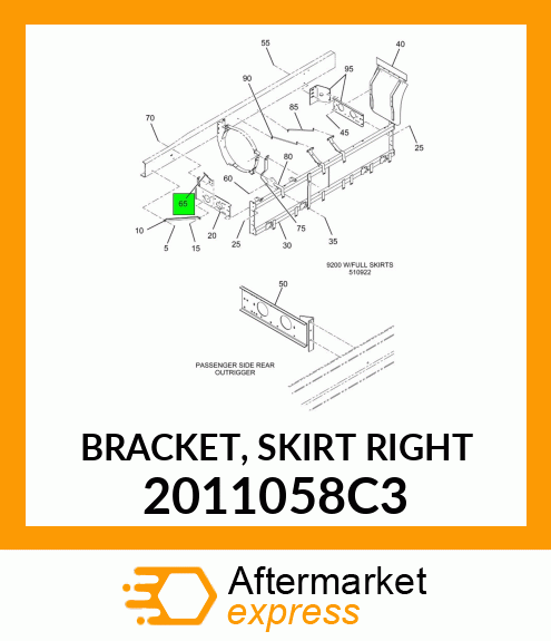 BRACKET, SKIRT RIGHT 2011058C3