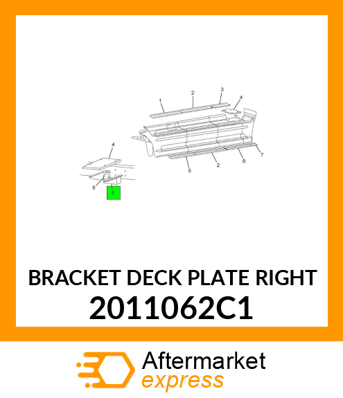 BRACKET DECK PLATE RIGHT 2011062C1