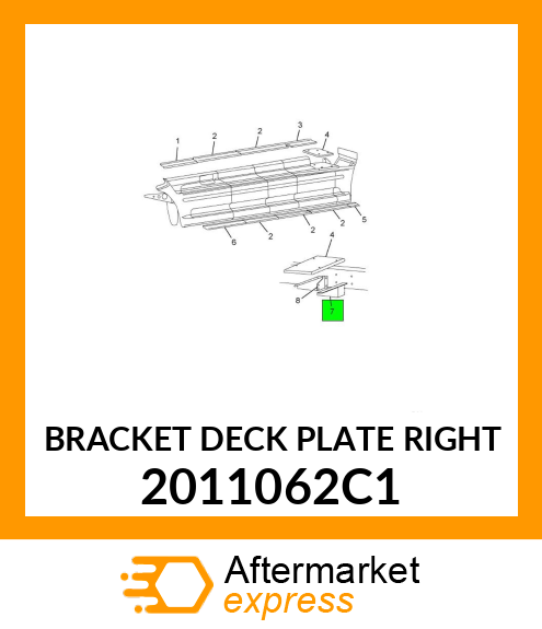 BRACKET DECK PLATE RIGHT 2011062C1