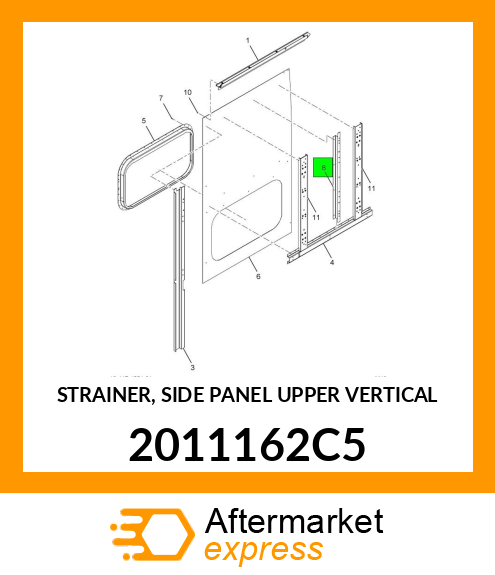 STRAINER, SIDE PANEL UPPER VERTICAL 2011162C5