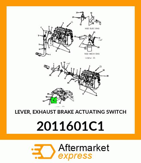 LEVER, EXHAUST BRAKE ACTUATING SWITCH 2011601C1