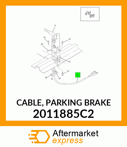 CABLE, PARKING BRAKE 2011885C2