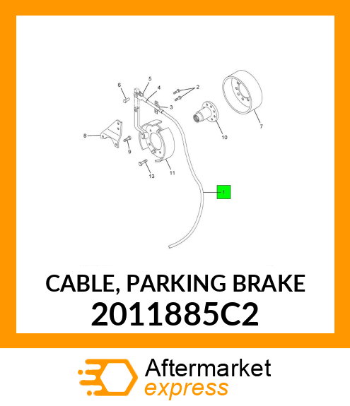 CABLE, PARKING BRAKE 2011885C2