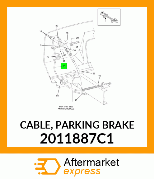 CABLE, PARKING BRAKE 2011887C1