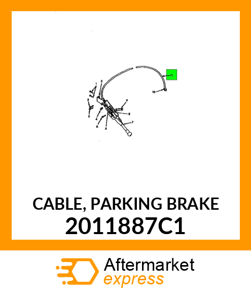 CABLE, PARKING BRAKE 2011887C1