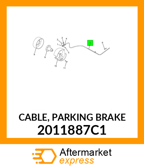 CABLE, PARKING BRAKE 2011887C1