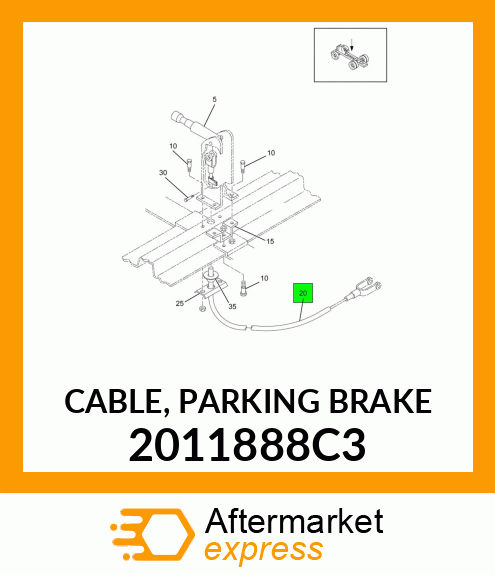 CABLE, PARKING BRAKE 2011888C3