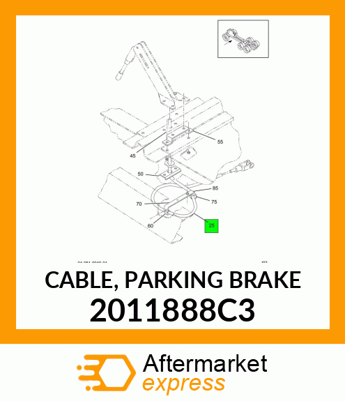 CABLE, PARKING BRAKE 2011888C3