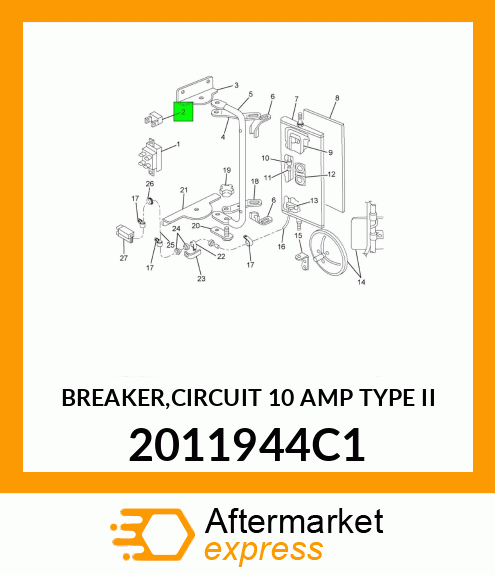 BREAKER,CIRCUIT 10 AMP TYPE II 2011944C1