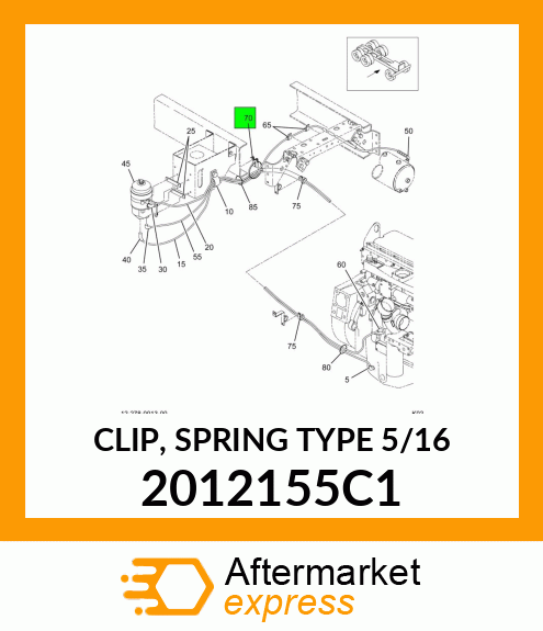 CLIP, SPRING TYPE 5/16" 2012155C1