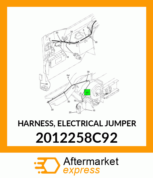 HARNESS, ELECTRICAL JUMPER 2012258C92