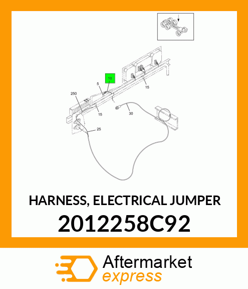 HARNESS, ELECTRICAL JUMPER 2012258C92