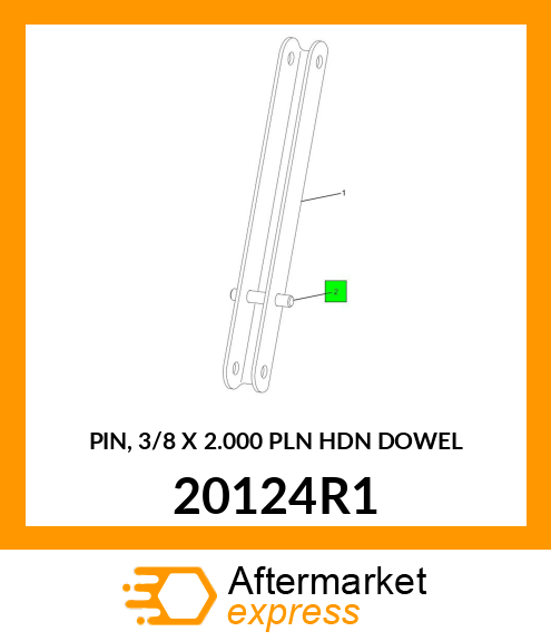 PIN, 3/8 X 2.000 PLN HDN DOWEL 20124R1