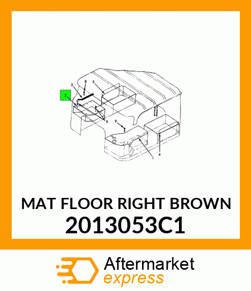 MAT FLOOR RIGHT BROWN 2013053C1