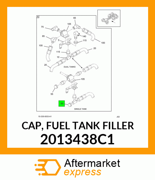 CAP, FUEL TANK FILLER 2013438C1