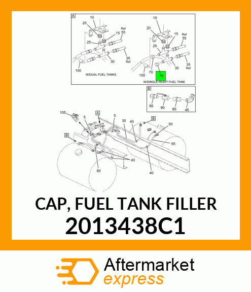 CAP, FUEL TANK FILLER 2013438C1