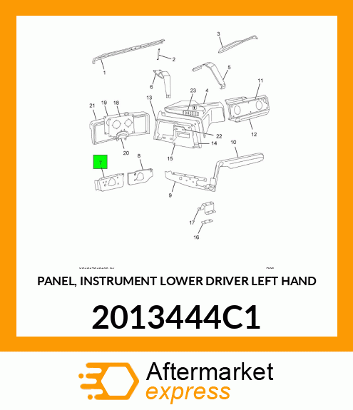 PANEL, INSTRUMENT LOWER DRIVER LEFT HAND 2013444C1