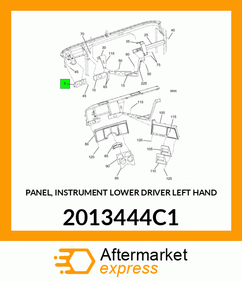 PANEL, INSTRUMENT LOWER DRIVER LEFT HAND 2013444C1