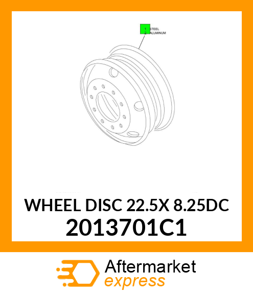 WHEEL DISC 22.5X 8.25DC 2013701C1