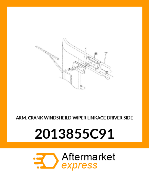 ARM, CRANK WINDSHEILD WIPER LINKAGE DRIVER SIDE 2013855C91