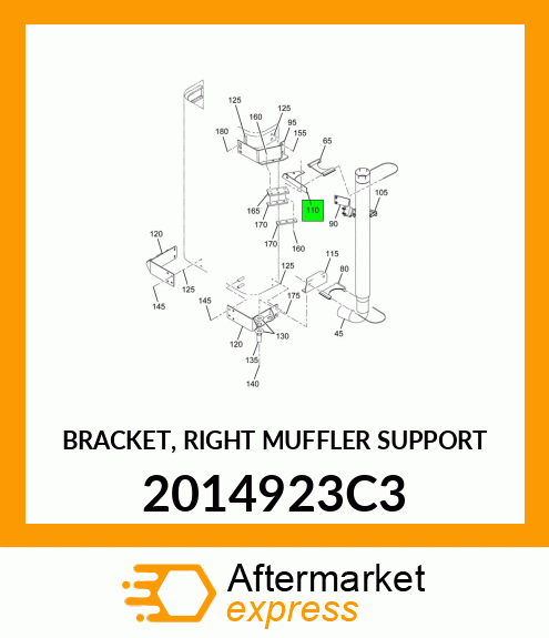 BRACKET, RIGHT MUFFLER SUPPORT 2014923C3