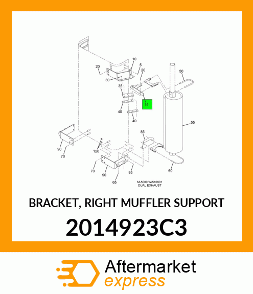 BRACKET, RIGHT MUFFLER SUPPORT 2014923C3