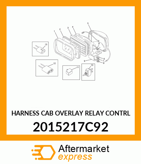 HARNESS CAB OVERLAY RELAY CONTRL 2015217C92