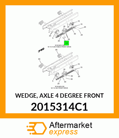 WEDGE, AXLE 4 DEGREE FRONT 2015314C1