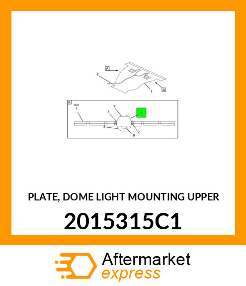 PLATE, DOME LIGHT MOUNTING UPPER 2015315C1
