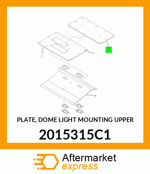 PLATE, DOME LIGHT MOUNTING UPPER 2015315C1
