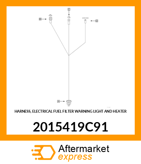 HARNESS, ELECTRICAL FUEL FILTER WARNING LIGHT AND HEATER 2015419C91