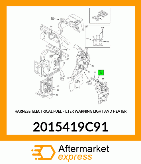 HARNESS, ELECTRICAL FUEL FILTER WARNING LIGHT AND HEATER 2015419C91