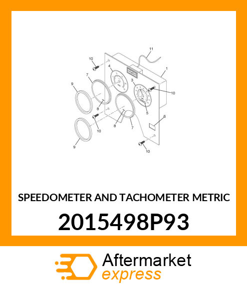 SPEEDOMETER AND TACHOMETER METRIC 2015498P93