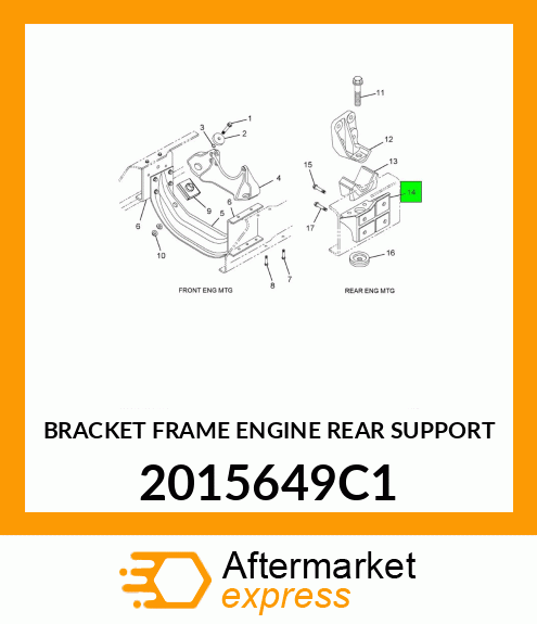 BRACKET FRAME ENGINE REAR SUPPORT 2015649C1