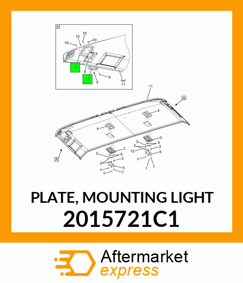 PLATE, MOUNTING LIGHT 2015721C1