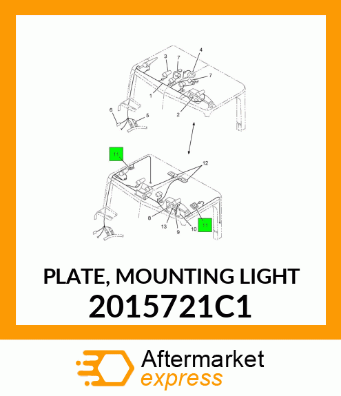 PLATE, MOUNTING LIGHT 2015721C1