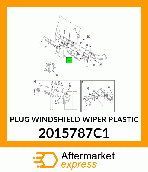 PLUG WINDSHIELD WIPER PLASTIC 2015787C1