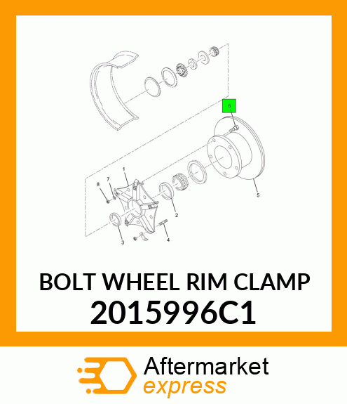 BOLT WHEEL RIM CLAMP 2015996C1