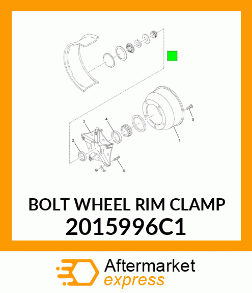 BOLT WHEEL RIM CLAMP 2015996C1