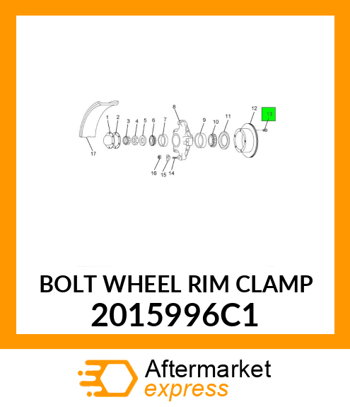 BOLT WHEEL RIM CLAMP 2015996C1