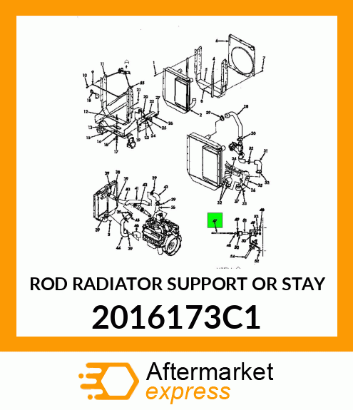 ROD RADIATOR SUPPORT OR STAY 2016173C1