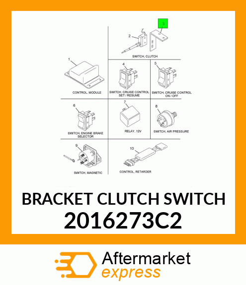 BRACKET CLUTCH SWITCH 2016273C2