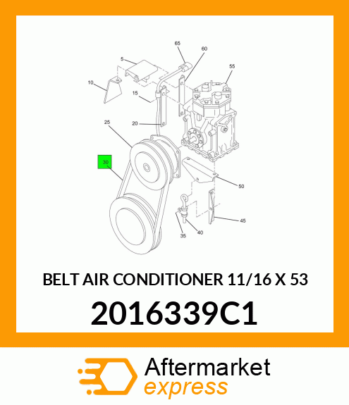 BELT AIR CONDITIONER 11/16" X 53" 2016339C1