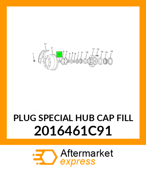 PLUG SPECIAL HUB CAP FILL 2016461C91