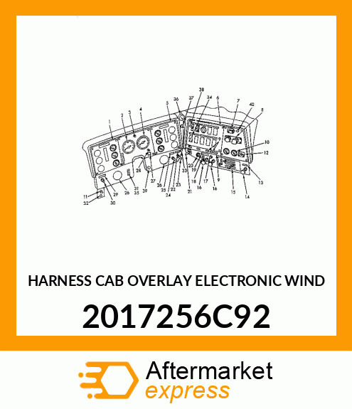 HARNESS CAB OVERLAY ELECTRONIC WIND 2017256C92