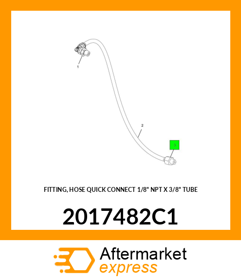 FITTING, HOSE QUICK CONNECT 1/8" NPT X 3/8" TUBE 2017482C1