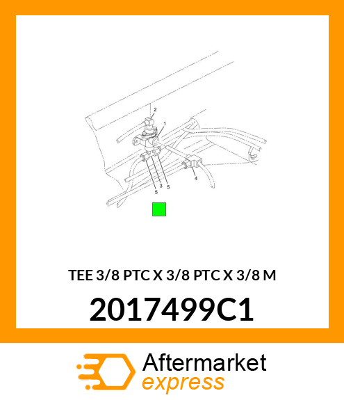 TEE 3/8 PTC X 3/8 PTC X 3/8 M 2017499C1